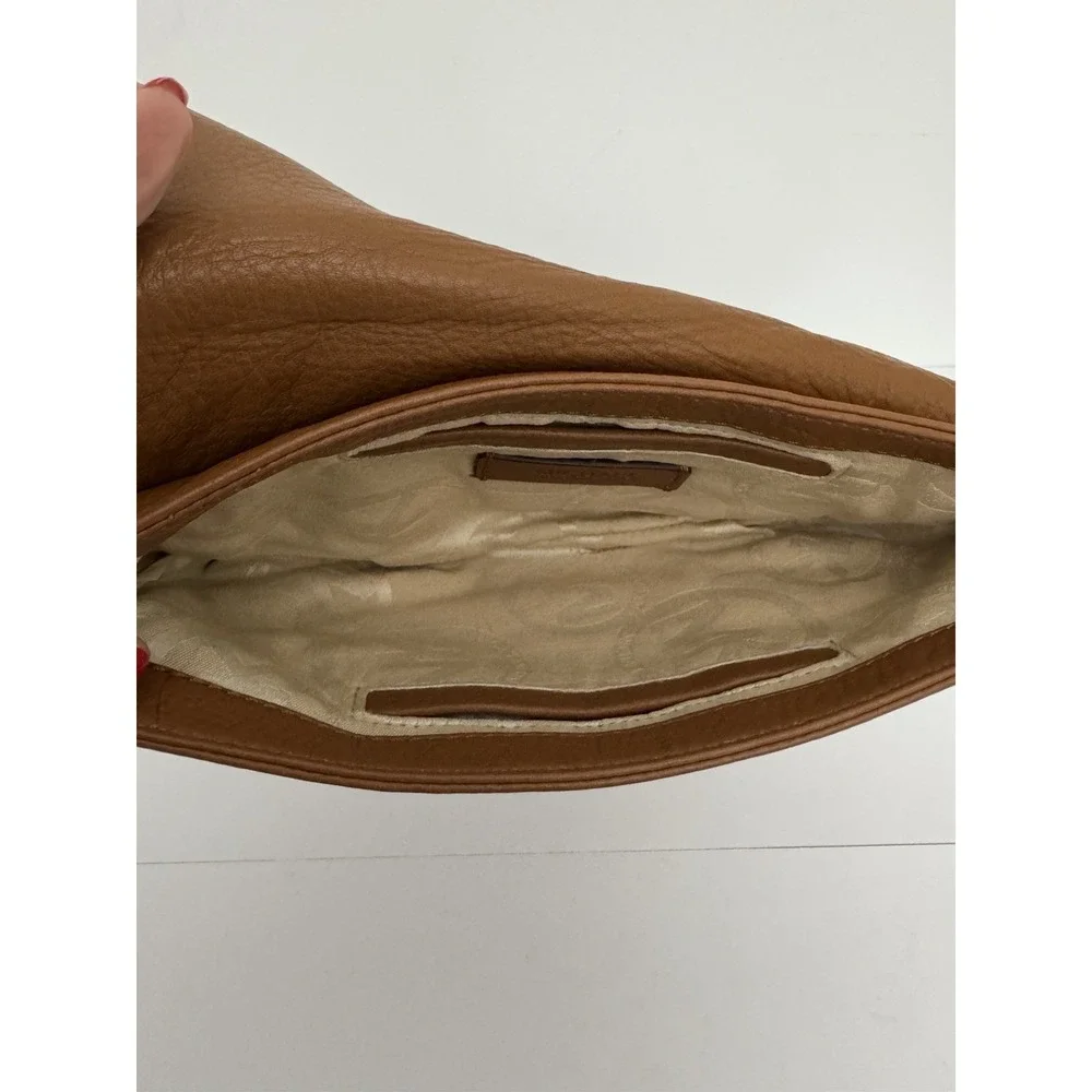 Michael Kors Fulton leather hobo bag caramel / tan color with gold hardware